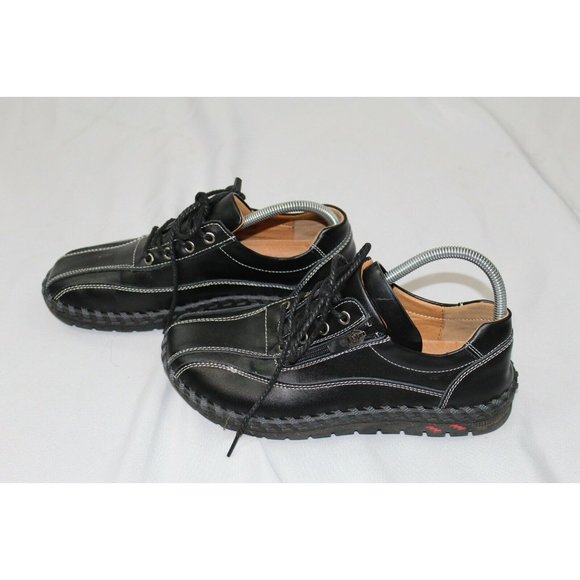 Menico Stitched Soft Leather Shoes Men 41 U.S 8 Casual Moccasin Style Loafers - Picture 4 of 5